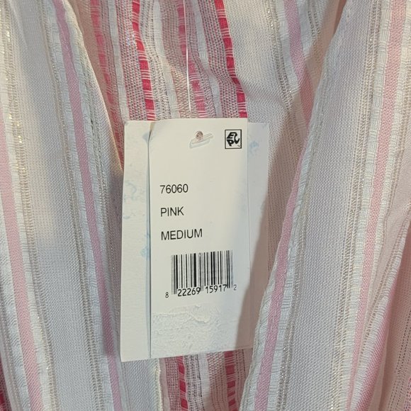 Raviya ✨ Pink & White Striped ✨ Bathing Suit Coverup ✨ Adjustable Waist Tie ✨ - Picture 4 of 11